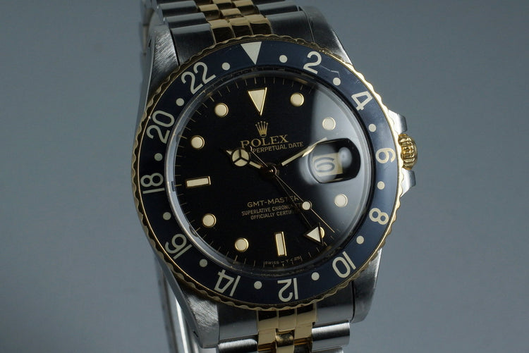 1985 Rolex Two Tone GMT 16753 with Box and Papers