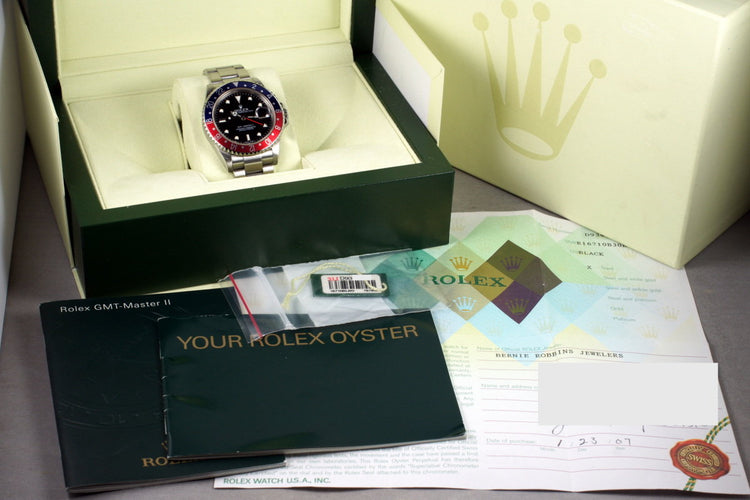 2005 Rolex GMT 16710 Stick Dial with Box and Papers