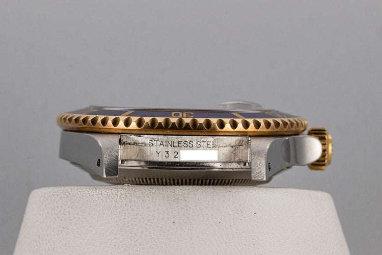 2002 Rolex Two-Tone Submariner 16613 Blue Dial with Box and Papers.