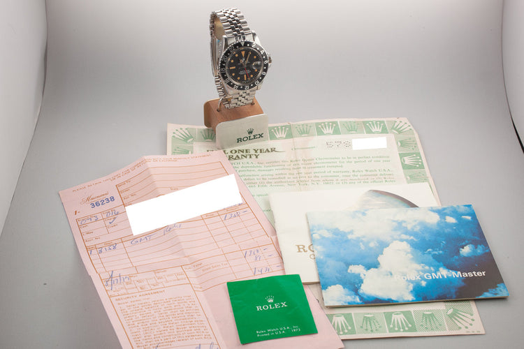 FS: 1979 Rolex GMT-Master 1675 Radial Dial with Black Bezel with Papers