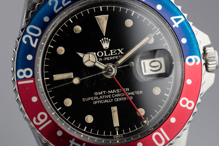 1961 Rolex GMT-Master 1675 with Gilt Chapter Ring Exclamation Dial