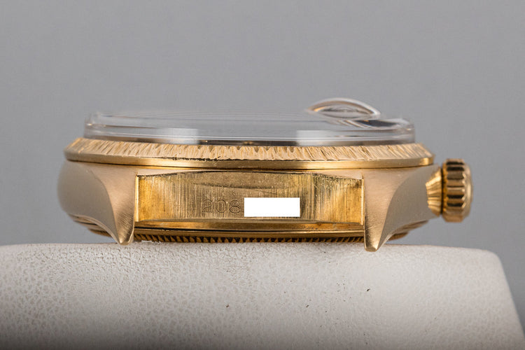 1969 Rolex 18K YG Day-Date 1807 Matte Black Dial