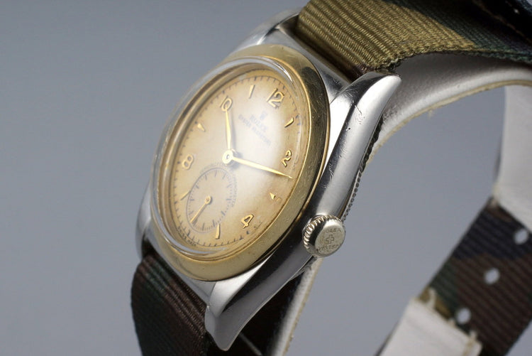 1947 Rolex Two Tone Bubble Back 3132 Non-Luminous