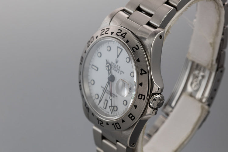 1998 Rolex Explorer II 16570 White Dial with Box and Papers