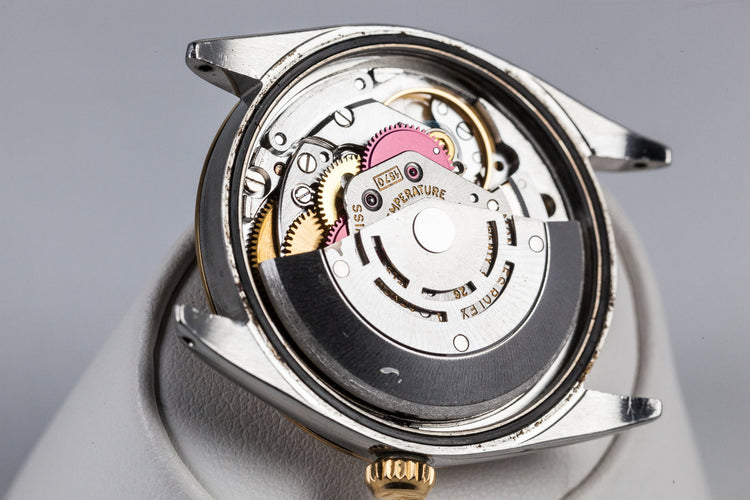 1966 Rolex Two Tone Oyster Perpetual 1008 With Gilt Zephyr Dial and Bezel and Box and Papers