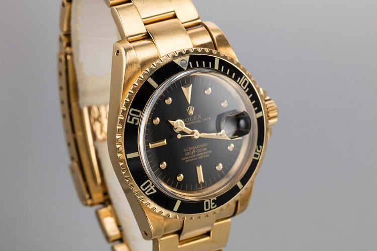 1979 Rolex 18K YG Submariner 1680 with Black Nipple Dial
