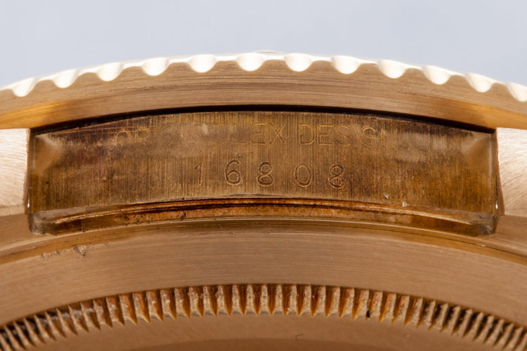 1982 Rolex YG Submariner 16808 with Purple Dial