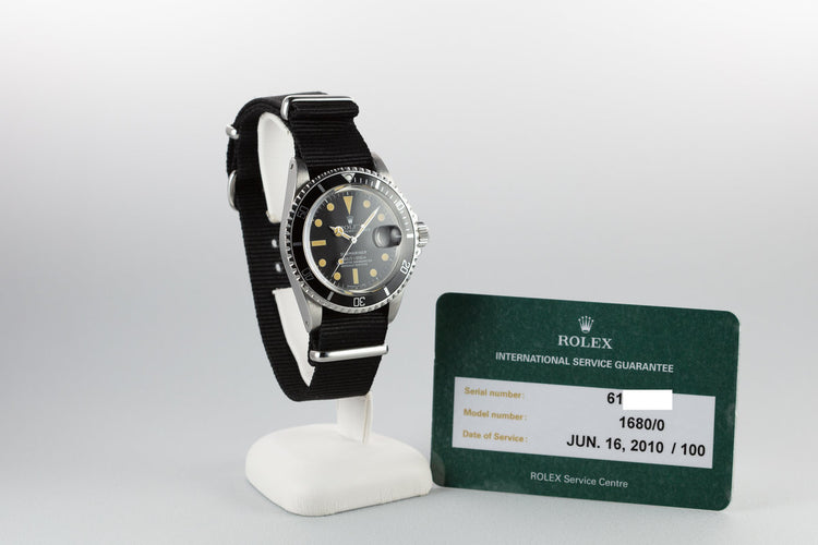 1979 Rolex Submariner 1680 with Service papers