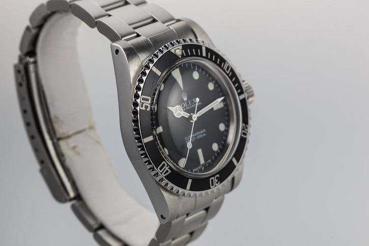 1983 Rolex Submariner 5513 MK V Maxi Dial with Box and Papers