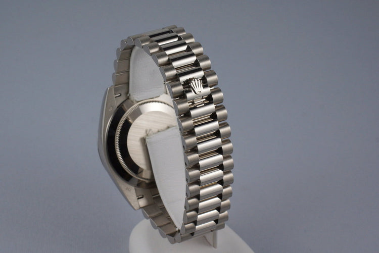 2015 Rolex WG Day-Date 228239 Blue Roman Dial with Box and Papers