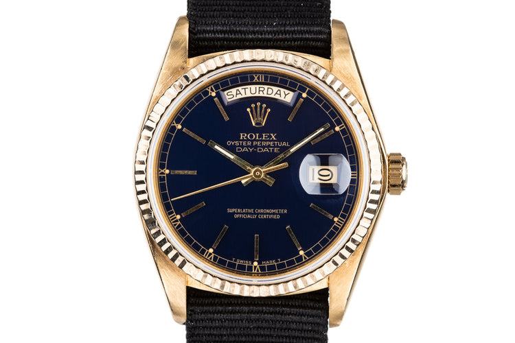 1980 Rolex Day-Date 18038 Blue Dial