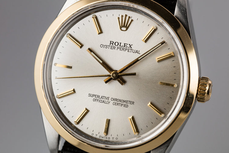 1987 Rolex Two-Tone Oyster Perpetual 1002 with Silver Sigma Dial
