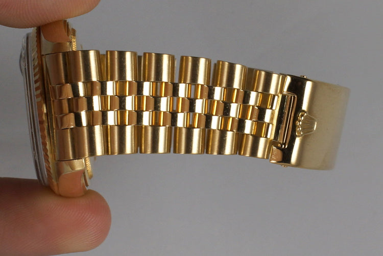 1972 Rolex YG DateJust 1601 Matte Black Dial