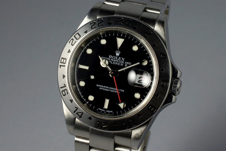 2002 Rolex Explorer II 16570 Black Dial