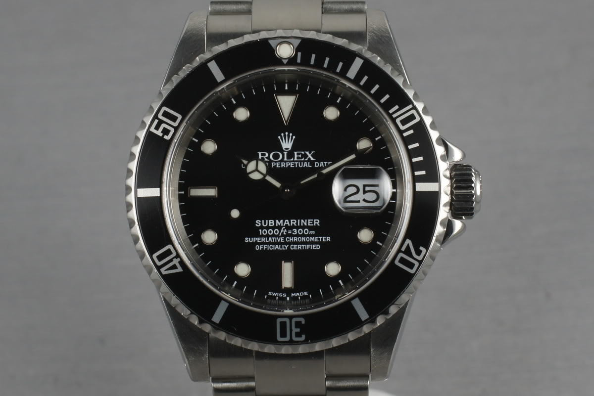 HQ Milton 2000 Rolex Submariner 16610 P serial Inventory 1947