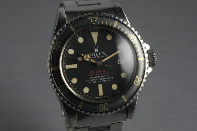 1972 Rolex Double Red Sea Dweller 1665 Mark III Dial