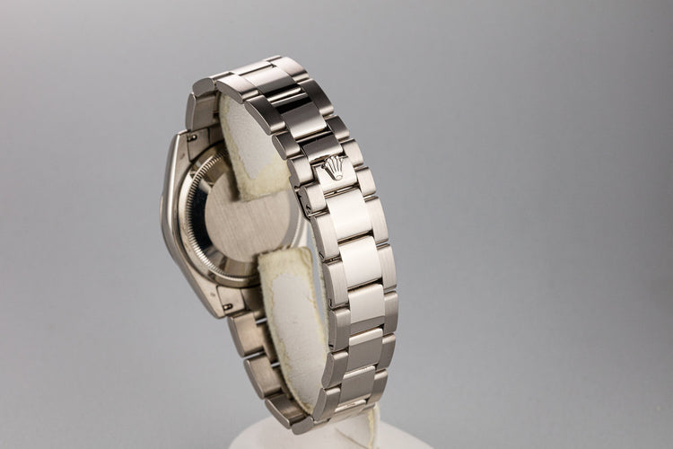 2001 Rolex 18K WG Day-Date 118209 Silver Diamond Dial with Box and Papers