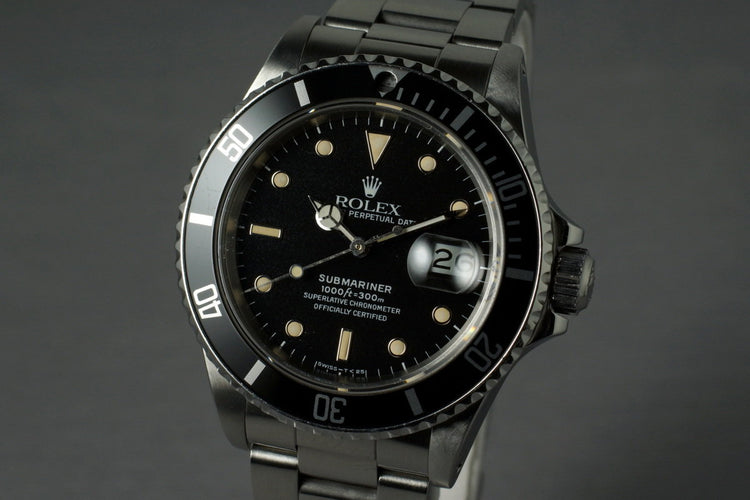 1987 Rolex Submariner 168000 with Box and Papers
