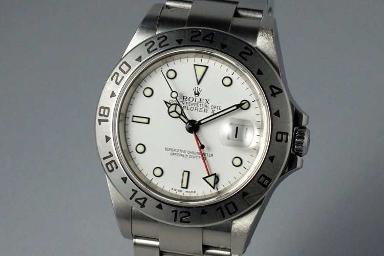 2005 Rolex Explorer II 16570 White Dial