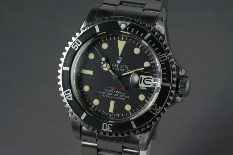 1970 Rolex Red Submariner 1680 Mark IV Dial with Box and Papers