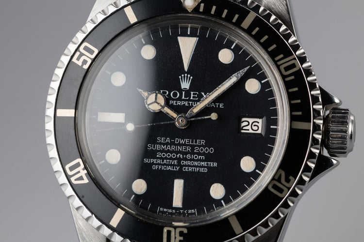 1967 Rolex Patent Pending Sea-Dweller 1665 with Mark 1 Double Red Dial