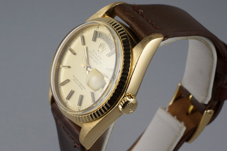 1977 Rolex YG Day Date 1803 Matte Champagne Dial
