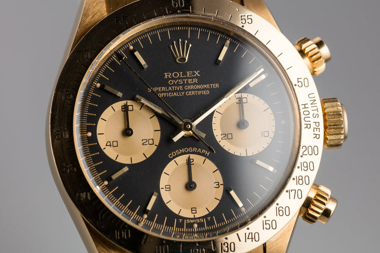 1983 Rolex 18K YG Daytona 6265 with Black Dial