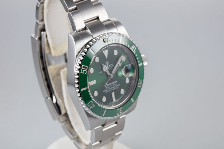 2016 Rolex Green Submariner 116610LV "Hulk" with Box and Papers