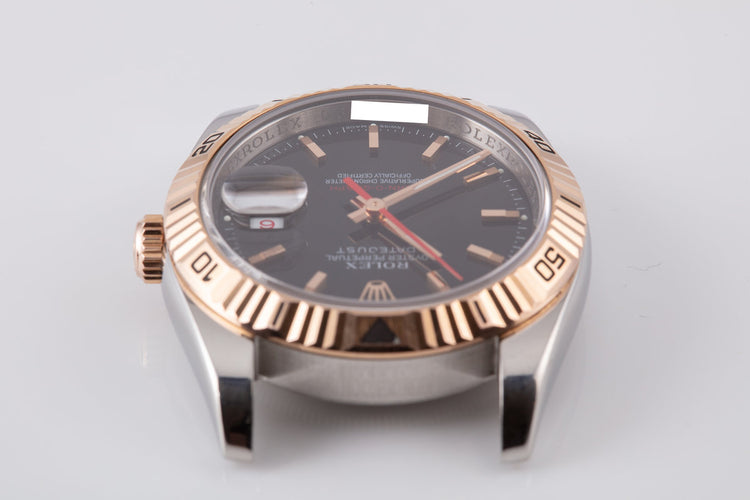 2006 Rolex Two Tone RG DateJust 116261 Turn-O-Graph with Box and Card