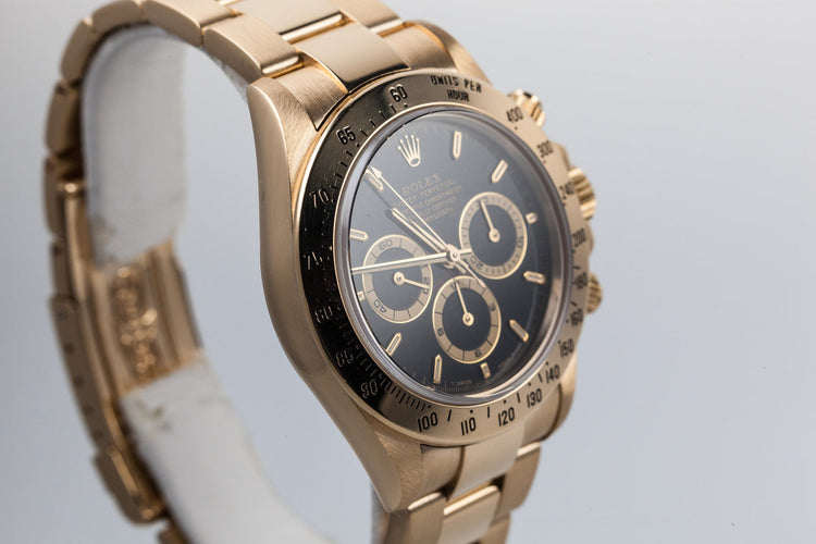 1995 Rolex 18K Gold Zenith Daytona 16528 with Black Dial