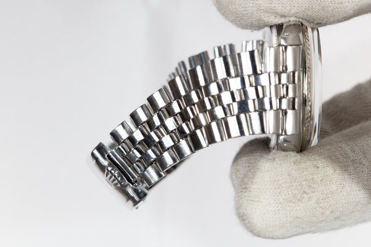 1964 Rolex DateJust 1601 Silver Doorstop Dial with Dauphine Hands