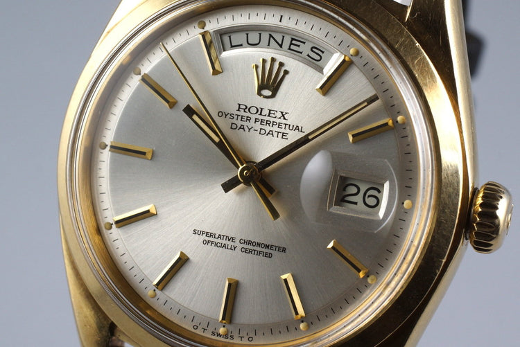 1972 Rolex YG Day-Date 1802 Silver Sigma Dial