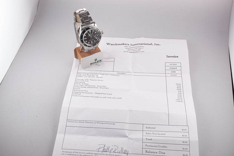 1970 Rolex Red Submariner 1680 MK IV Dial with Service Papers