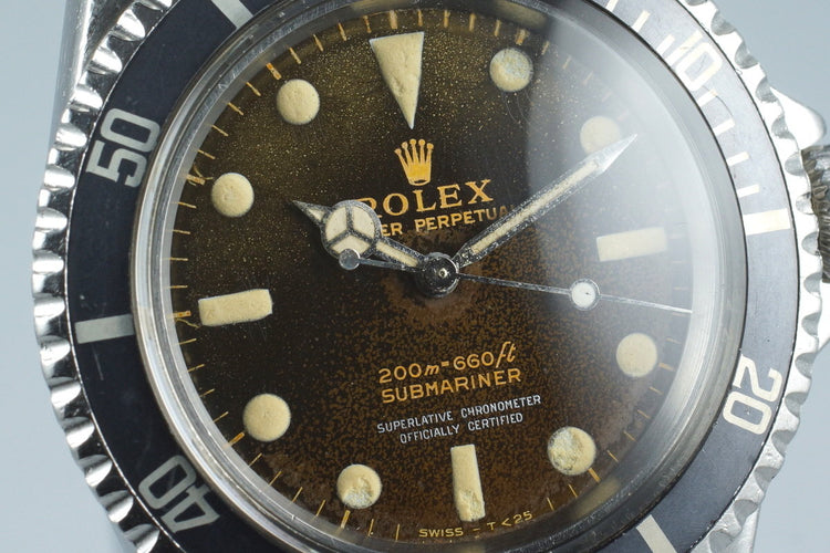 1965 Rolex Submariner 5512 with Tropical Glossy Gilt 4 Line Dial