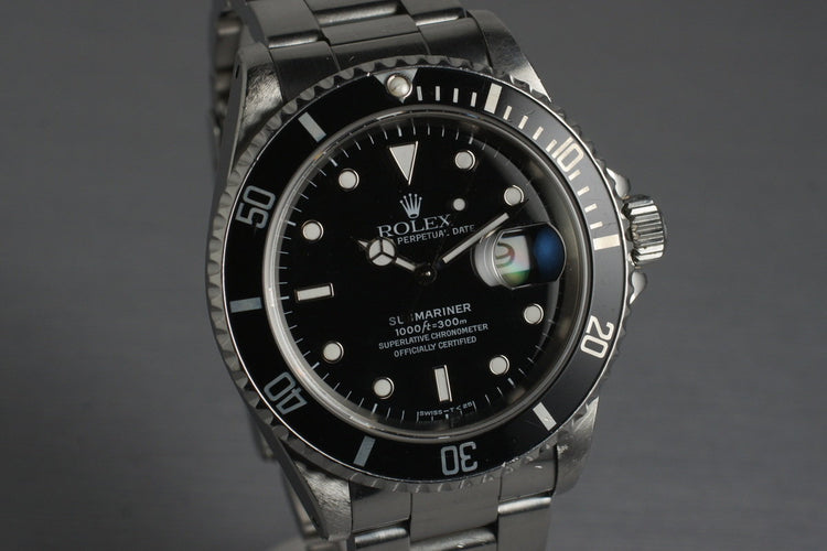 1995 Rolex Submariner 16610 with Box and Papers