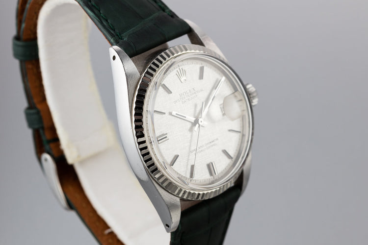 1971 Rolex DateJust 1601 with No Lume Linen Dial