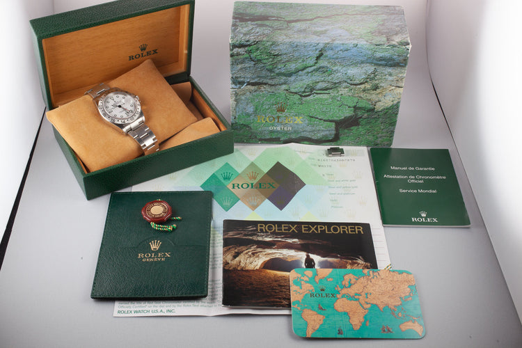 2002 Rolex Explorer II 16570 White Dial with Box and Papers