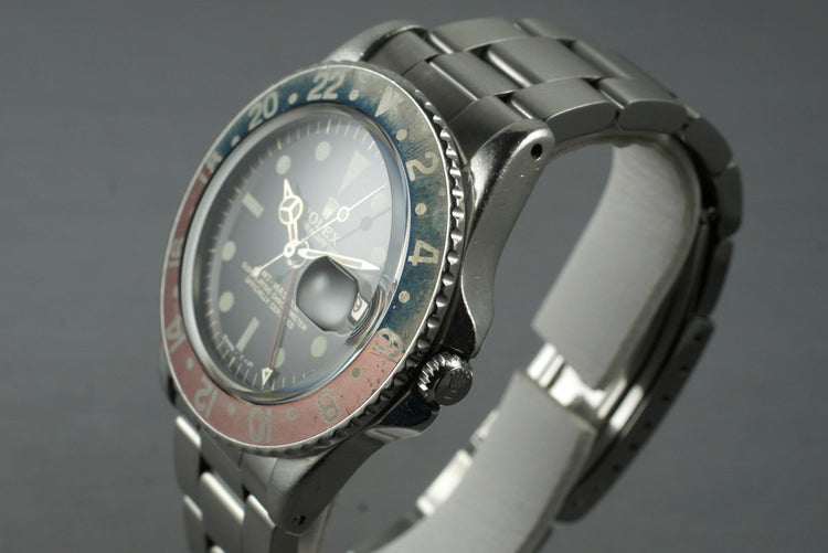 1963 Rolex GMT 1675 PCG with Glossy Gilt Double Swiss Dial