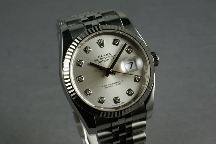 Rolex Modern Datejust Ref: 116234 Diamond Dial