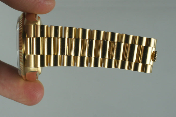 1995 Rolex YG Day-Date 18238 with Black Diamond Dial