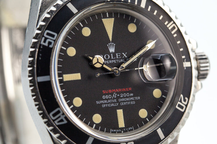 1970 Rolex Red Submariner Mark IV Dial with Papers