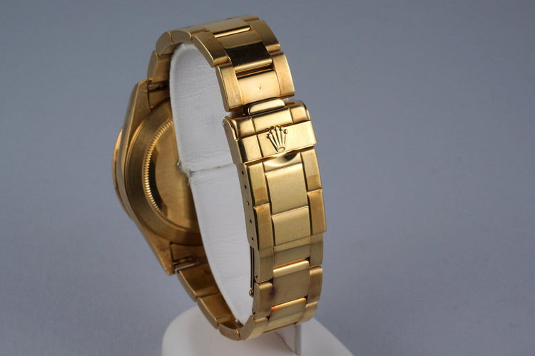 1994 Rolex YG Zenith Daytona 16528 Factory Champagne Diamond Dial