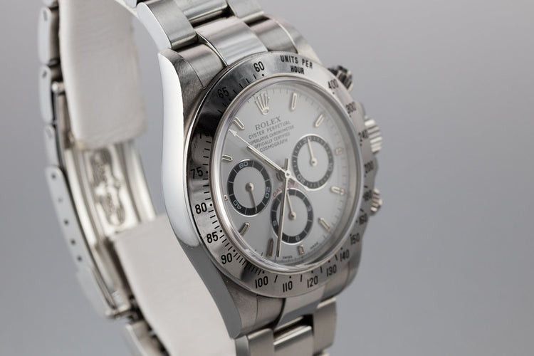 1999 Rolex Zenith Daytona 16520 White Dial with Box and Papers