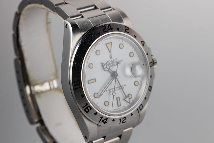 1991 Rolex Explorer II 16570 White Dial with Cream Markers