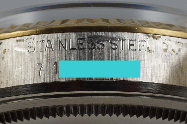 1981 Rolex Two Tone DateJust 16013 Factory Champagne Diamond Dial with Box and Papers