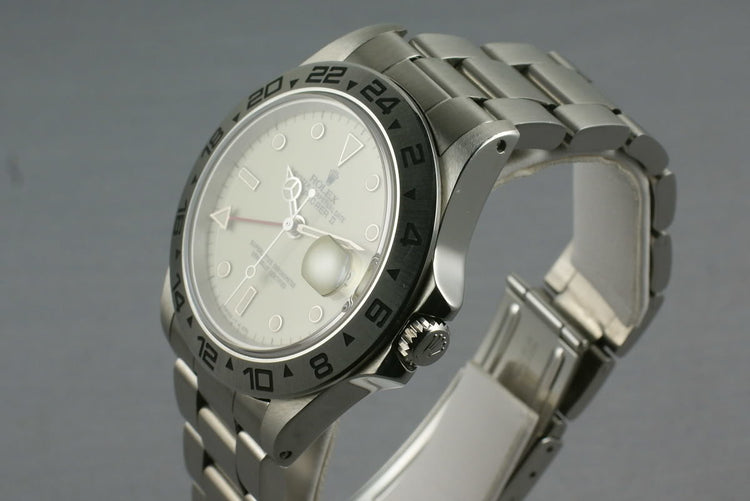 Rolex Explorer II 16550 Cream Rail Dial with service papers