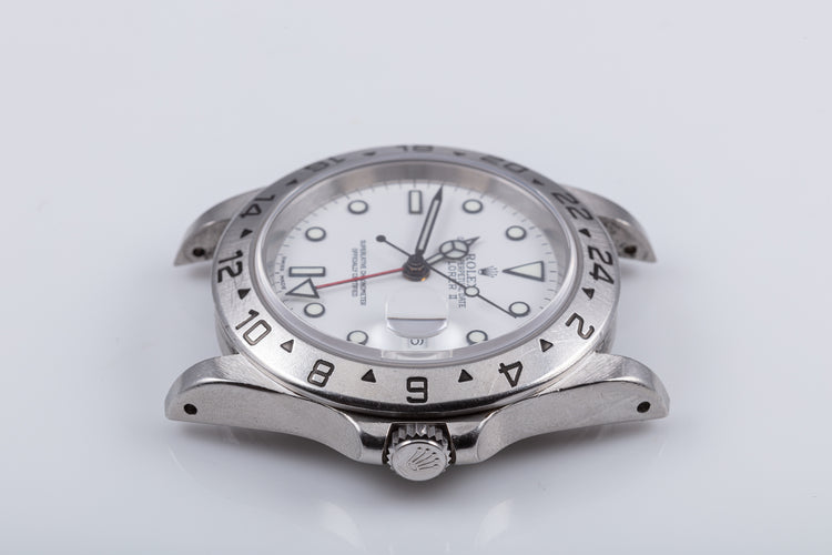 2002 Unpolished Rolex Explorer II 16570 Polar Dial