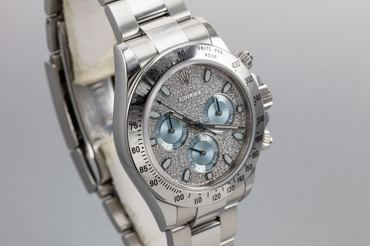 2015 Rolex Daytona 116520 with Factory Diamond Pave Dial with Box and Papers