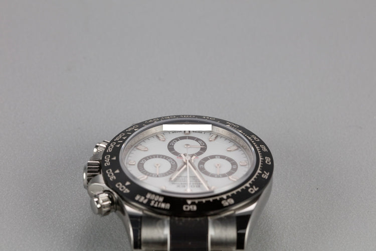 2019 Rolex Daytona 116500LN White Dial with Stickers and Box and Papers