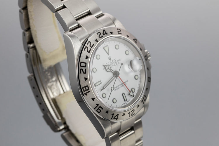 2003 Rolex Explorer II 16570 White Dial with Box and Papers